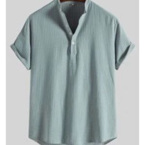 Shein Mens Striped Pullover Short Sleeve Shirt